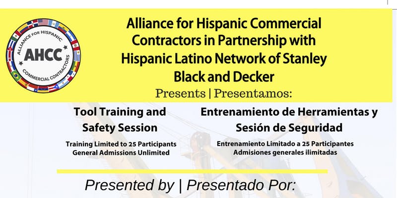 AHCC & Stanley Black & Decker Present: Tool Training and Safety Session